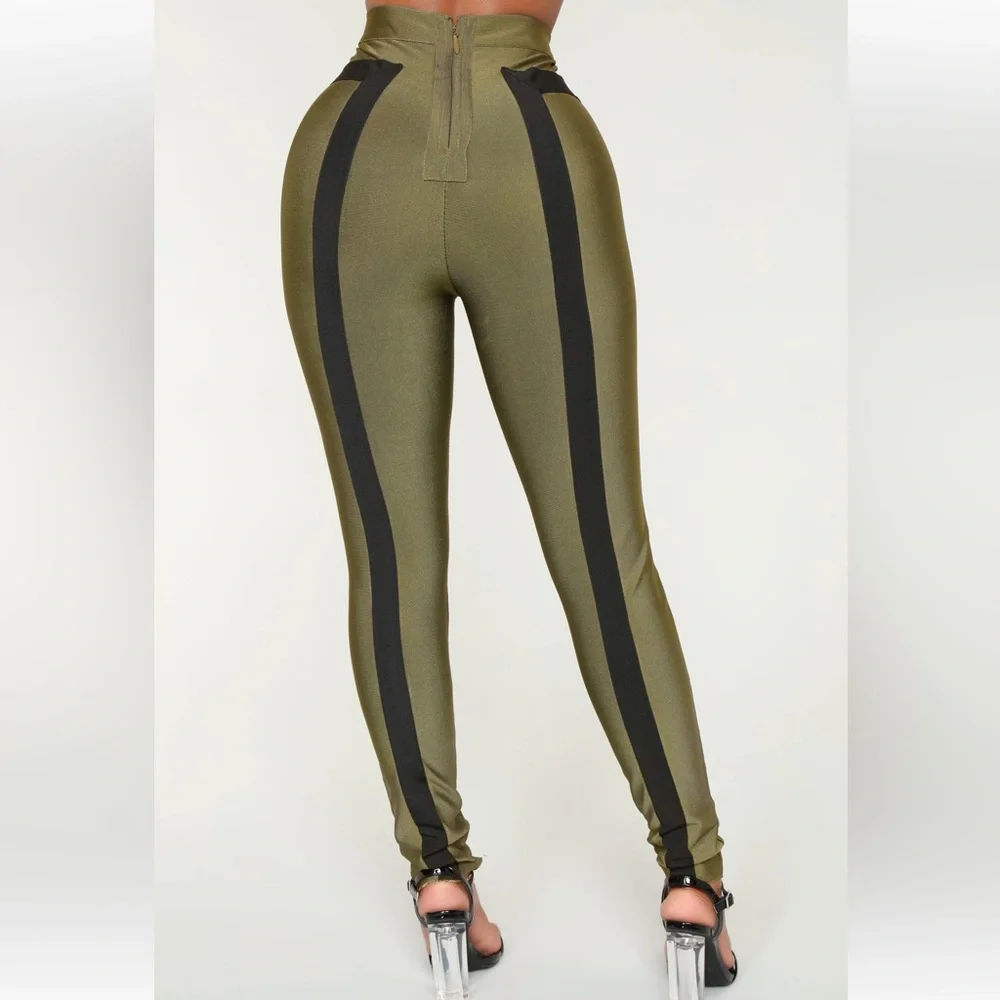 Fashion Nova Matching Olive Pants Set - Picture 8 of 16